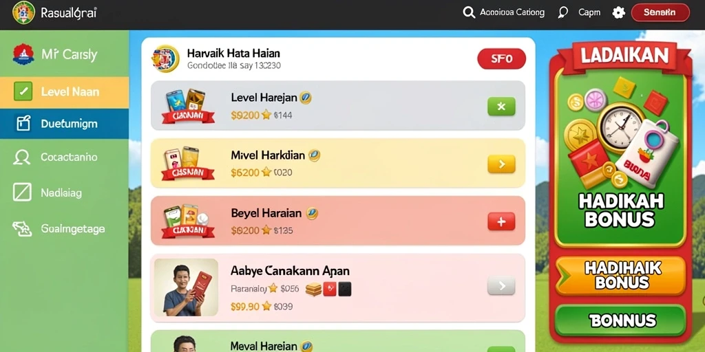 Leaderboard yang menunjukkan peringkat pemain.