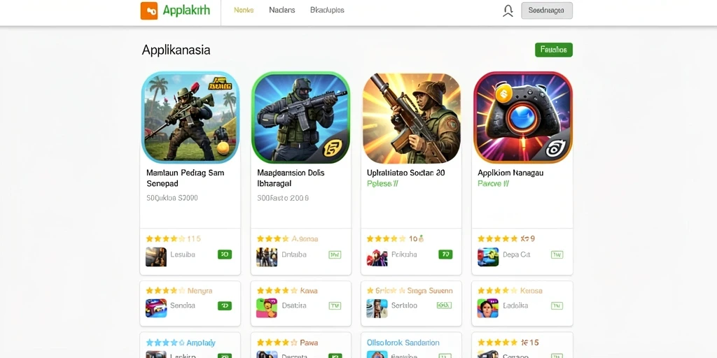 Menu permainan yang bervariasi dan mudah dipilih.